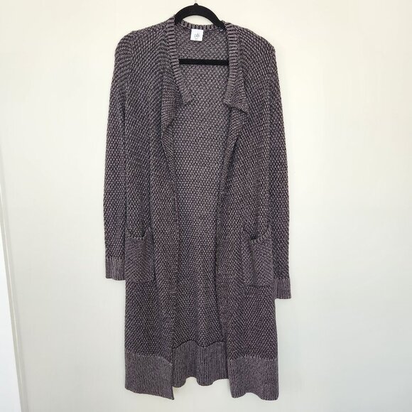 Cabi XXS Lara Duster Cardigan Style 3166 Gray Black Knit Long Sweater Pockets  - - Picture 1 of 7